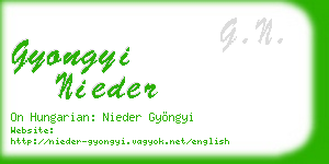 gyongyi nieder business card