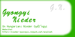 gyongyi nieder business card